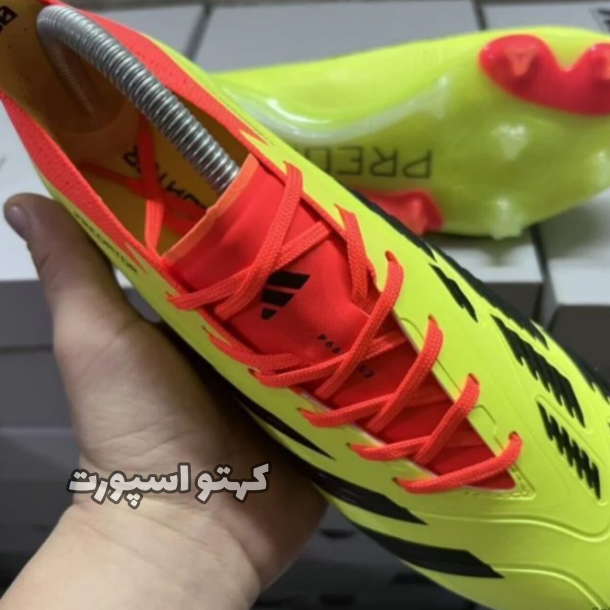 کفش فوتبال آدیداس پریدیتور Adidas Predator Elite FG YELLOW BLACK Orange -کهتو اسپورت