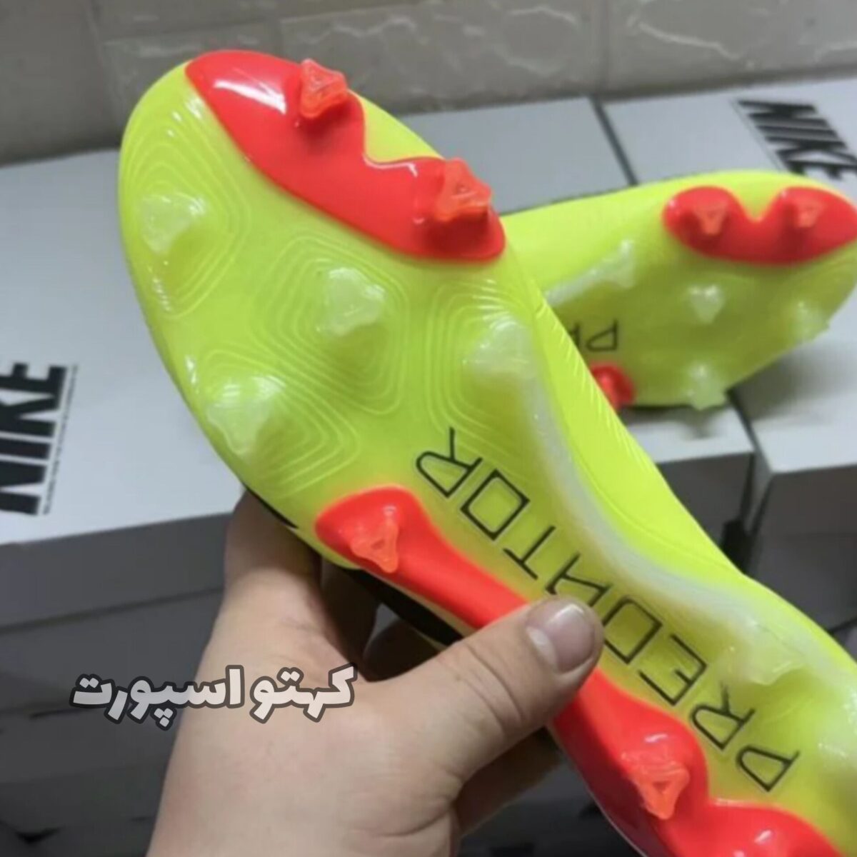 کفش فوتبال آدیداس پریدیتور Adidas Predator Elite FG YELLOW BLACK Orange -کهتو اسپورت