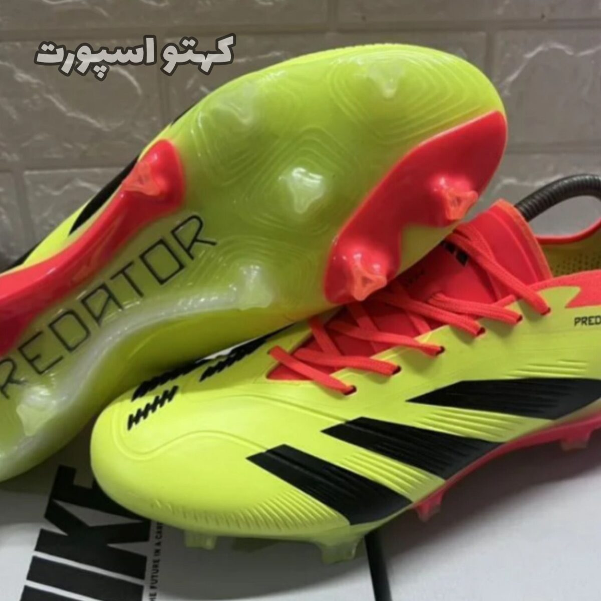 کفش فوتبال آدیداس پریدیتور Adidas Predator Elite FG YELLOW BLACK Orange -کهتو اسپورت