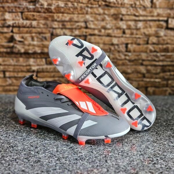 کفش فوتبال آدیداس پریدیتور طوسی و سفید Adidas Predator Elite FG