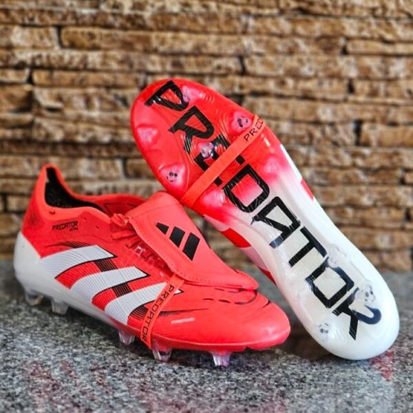 کفش فوتبال آدیداس پردیتور بیلینگهام قرمز Adidas Predator Elite Tongue