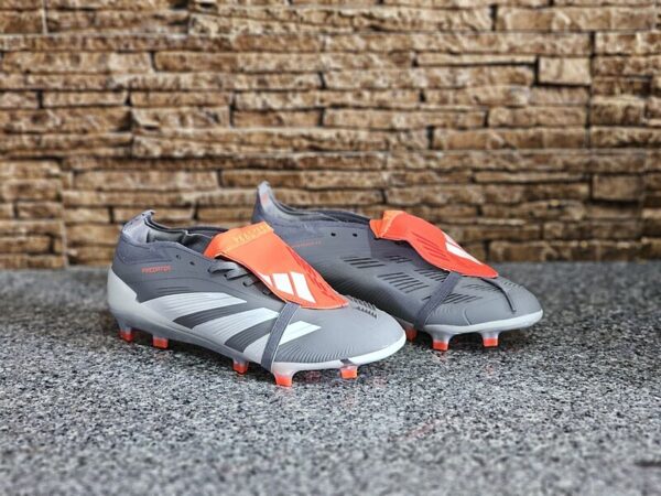 کفش فوتبال آدیداس پریدیتور طوسی و سفید Adidas Predator Elite FG