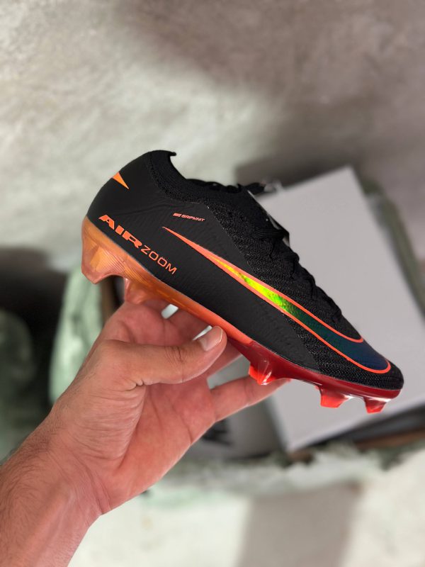 کفش فوتبال نایک مرکوریال ایرزوم ویپور ۱۶ اورجینال ویتنام رنگ مشکی نارنجی Nike air Zoom Vapor 16 Elite FG + فیلم محصول